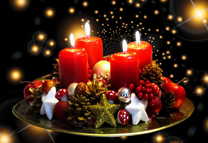 Bilde av adventskrans