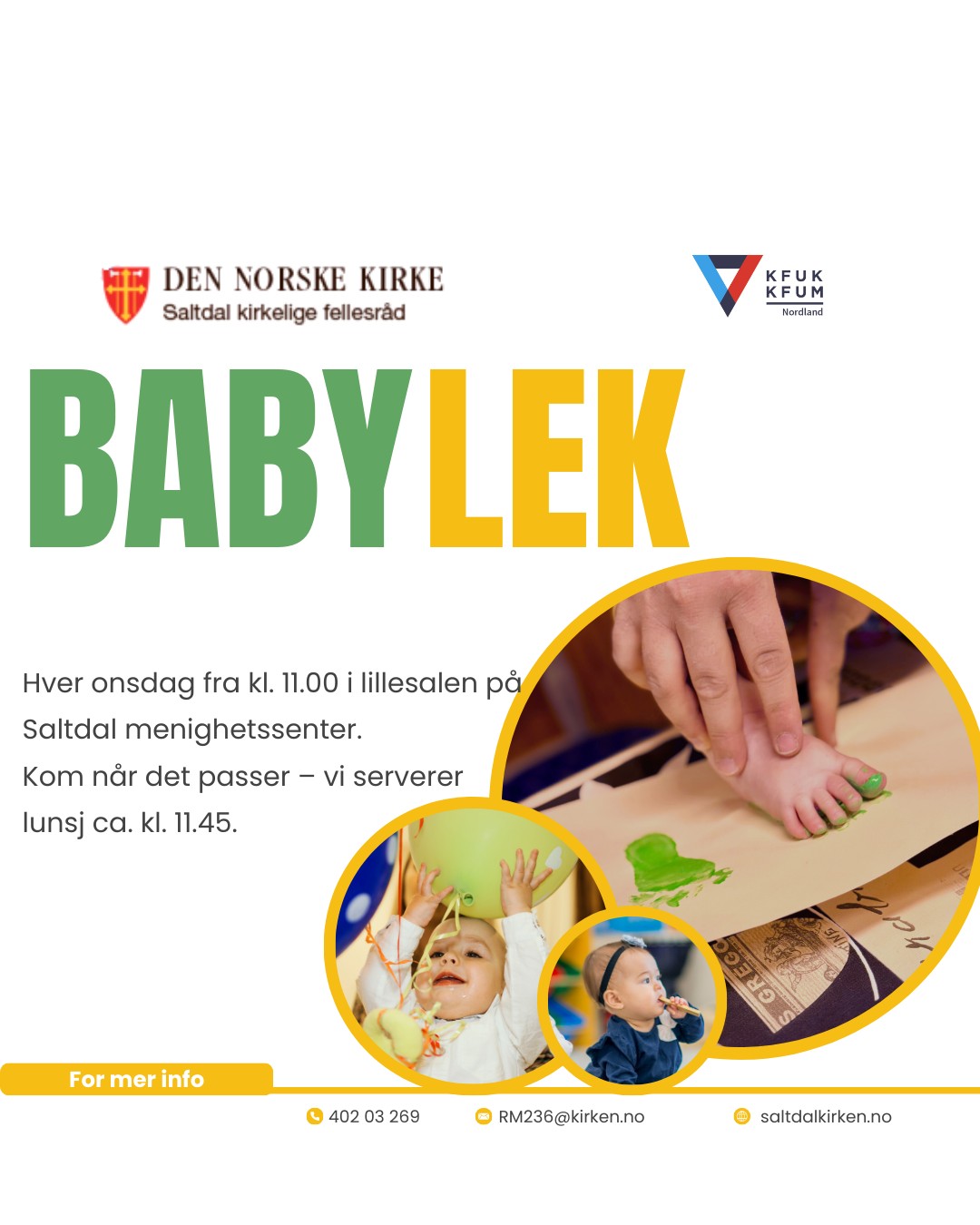 Plakat for tiltaket Babylek.